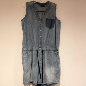 DKNY JEANS  Drawstring Sleeveless Jumpsuits /Romper Size 12